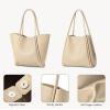 imageBOSTANTEN Work Purses for Women Vegan Leather Shoulder Bag Large Tote Handbag for Travel 2024Apricot