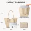 imageBOSTANTEN Work Purses for Women Vegan Leather Shoulder Bag Large Tote Handbag for Travel 2024Apricot