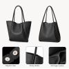 imageBOSTANTEN Work Purses for Women Vegan Leather Shoulder Bag Large Tote Handbag for Travel 2024Black
