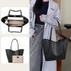 imageBOSTANTEN Work Purses for Women Vegan Leather Shoulder Bag Large Tote Handbag for Travel 2024Black
