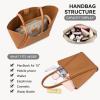 imageBOSTANTEN Work Purses for Women Vegan Leather Shoulder Bag Large Tote Handbag for Travel 2024Brown