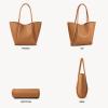 imageBOSTANTEN Work Purses for Women Vegan Leather Shoulder Bag Large Tote Handbag for Travel 2024Brown