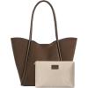 imageBOSTANTEN Work Purses for Women Vegan Leather Shoulder Bag Large Tote Handbag for Travel 2024Coffee Brown