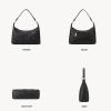 imageBOSTANTEN Woven Purses for Women Vegan Leather Hobo Bag Shoulder HandbagsBlack