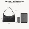 imageBOSTANTEN Woven Purses for Women Vegan Leather Hobo Bag Shoulder HandbagsBlack
