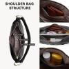 imageBOSTANTEN Woven Purses for Women Vegan Leather Hobo Bag Shoulder HandbagsBlack