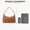 imageBOSTANTEN Woven Purses for Women Vegan Leather Hobo Bag Shoulder HandbagsBrown
