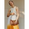 imageBOSTANTEN Woven Purses for Women Vegan Leather Hobo Bag Shoulder HandbagsBrown