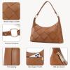 imageBOSTANTEN Woven Purses for Women Vegan Leather Hobo Bag Shoulder HandbagsBrown