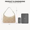 imageBOSTANTEN Woven Purses for Women Vegan Leather Hobo Bag Shoulder HandbagsKhaki
