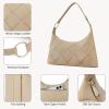 imageBOSTANTEN Woven Purses for Women Vegan Leather Hobo Bag Shoulder HandbagsKhaki