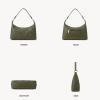 imageBOSTANTEN Woven Purses for Women Vegan Leather Hobo Bag Shoulder HandbagsOlive Green