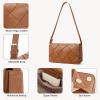 imageBOSTANTEN Woven Purses for Women Vegan Leather Hobo Bag Shoulder HandbagsWoven Brown