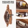 imageBOSTANTEN Woven Purses for Women Vegan Leather Hobo Bag Shoulder HandbagsWoven Brown