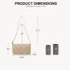 imageBOSTANTEN Woven Purses for Women Vegan Leather Hobo Bag Shoulder HandbagsWoven Khaki