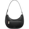 imageBOSTANTEN Crescent Shoulder Bag for Women Vegan Leather Purses Quilted Handbag with Zip PocketA01black