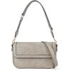 imageBOSTANTEN Small Crossbody Bag Mini Purses for Women Trendy Cute Vegan Leather Satchel Handbag with Detachable Shoulder StrapC01grey
