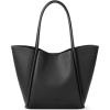 imageBOSTANTEN Work Purses for Women Vegan Leather Shoulder Bag Large Tote Handbag for Travel 2024Black