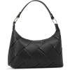 imageBOSTANTEN Woven Purses for Women Vegan Leather Hobo Bag Shoulder HandbagsBlack