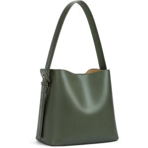 imageBOSTANTEN Bucket Bag Vegan Leather Shoulder Purses for Women Trendy Adjustable StrapGreen