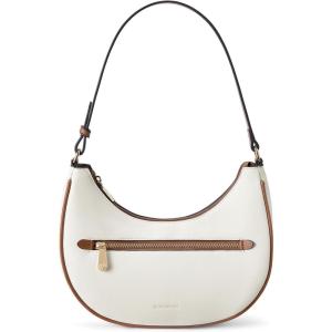 imageBOSTANTEN Crescent Shoulder Bag for Women Vegan Leather Purses Quilted Handbag with Zip PocketA01beige