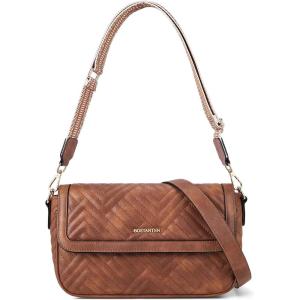imageBOSTANTEN Small Crossbody Bag Mini Purses for Women Trendy Cute Vegan Leather Satchel Handbag with Detachable Shoulder StrapC01brown