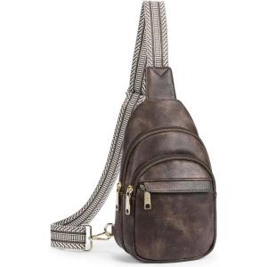 imageBOSTANTEN Small Sling Bag for Women Leather Crossbody Bags Fanny Pack Chest Bag for Travel3coffee