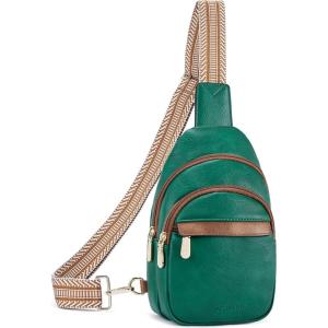 imageBOSTANTEN Small Sling Bag for Women Leather Crossbody Bags Fanny Pack Chest Bag for Travel9green