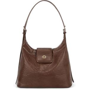 imageBOSTANTEN Women Leather Handbag Designer Large Hobo Purses Shoulder Bag BrownB02coffee