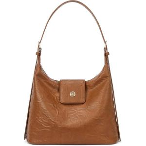 imageBOSTANTEN Women Leather Handbag Designer Large Hobo Purses Shoulder Bag BrownB03brown