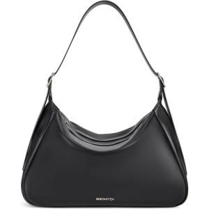 imageBOSTANTEN Women Leather Handbag Designer Large Hobo Purses Shoulder Bag BrownC01black