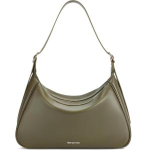imageBOSTANTEN Women Leather Handbag Designer Large Hobo Purses Shoulder Bag BrownC01green