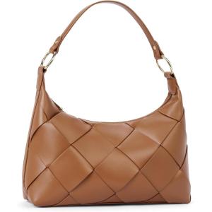 imageBOSTANTEN Woven Purses for Women Vegan Leather Hobo Bag Shoulder HandbagsBrown