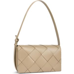 imageBOSTANTEN Woven Purses for Women Vegan Leather Hobo Bag Shoulder HandbagsWoven Khaki