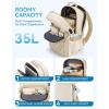 imageBOSTANTEN 156 Inch Laptop Backpack for Women College Teacher Computer Bag Travel Backpack Purse BrownBlackBeigeapricot
