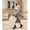 imageBOSTANTEN Briefcase for Women 156 Inch Genuine Leather Laptop Briefcase Shoulder Work Tote Bag PurseAbeige