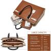 imageBOSTANTEN Briefcase for Women 156 Inch Genuine Leather Laptop Briefcase Shoulder Work Tote Bag PurseCbrown