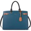 imageBOSTANTEN Briefcase for Women 156 Inch Genuine Leather Laptop Briefcase Shoulder Work Tote Bag PurseDblue
