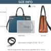 imageBOSTANTEN Briefcase for Women 156 Inch Genuine Leather Laptop Briefcase Shoulder Work Tote Bag PurseDblue