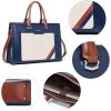 imageBOSTANTEN Briefcase for Women 156 Inch Genuine Leather Laptop Briefcase Shoulder Work Tote Bag PurseEbluebeige