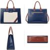 imageBOSTANTEN Briefcase for Women 156 Inch Genuine Leather Laptop Briefcase Shoulder Work Tote Bag PurseEbluebeige