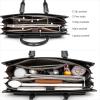 imageBOSTANTEN Briefcase for Women Laptop Tote 156 Inch Genuine Leather Handbag Work Bag BeigeFcrocodile Pattern Black