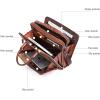 imageBOSTANTEN Briefcases for Men Leather Laptop Bag 156 inch Computer Messenger Shoulder Slim Bag Buisness Travel Work CaseAbrown