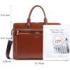 imageBOSTANTEN Briefcases for Men Leather Laptop Bag 156 inch Computer Messenger Shoulder Slim Bag Buisness Travel Work CaseAbrown