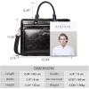 imageBOSTANTEN Briefcases for Men Leather Laptop Bag 156 inch Computer Messenger Shoulder Slim Bag Buisness Travel Work CaseBblack