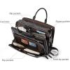 imageBOSTANTEN Briefcases for Men Leather Laptop Bag 156 inch Computer Messenger Shoulder Slim Bag Buisness Travel Work CaseBblack