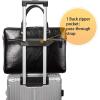 imageBOSTANTEN Briefcases for Men Leather Laptop Bag 156 inch Computer Messenger Shoulder Slim Bag Buisness Travel Work CaseBblack