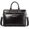 imageBOSTANTEN Briefcases for Men Leather Laptop Bag 156 inch Computer Messenger Shoulder Slim Bag Buisness Travel Work CaseBblack