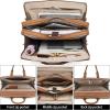 imageBOSTANTEN Briefcases for Men Leather Laptop Bag 156 inch Computer Messenger Shoulder Slim Bag Buisness Travel Work CaseCbrownbeige