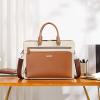 imageBOSTANTEN Briefcases for Men Leather Laptop Bag 156 inch Computer Messenger Shoulder Slim Bag Buisness Travel Work CaseCbrownbeige